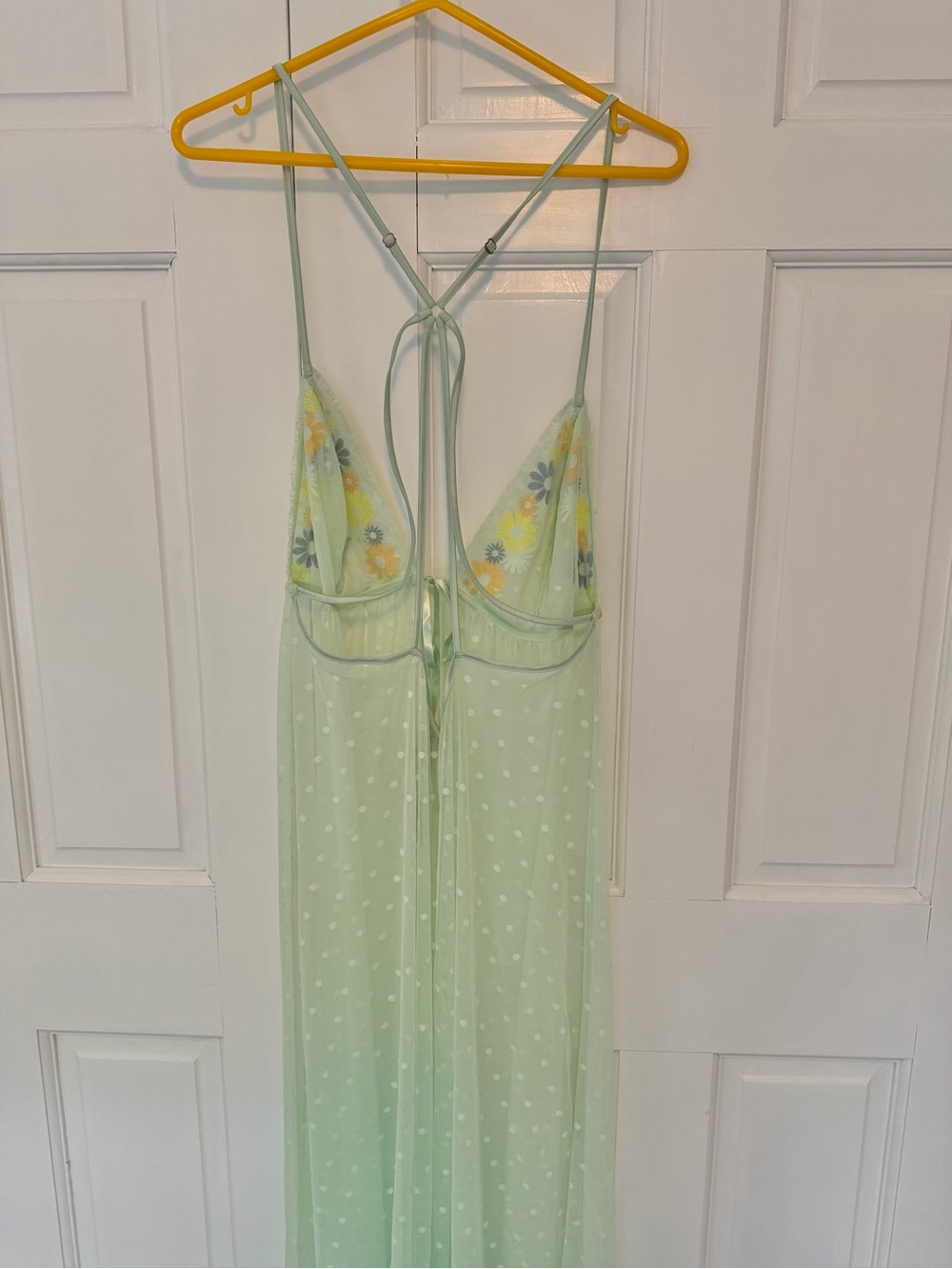 Savage X Fenty Free Spirit Floral Embroidered Night Slip Green Mist 1X - Picture 3 of 10